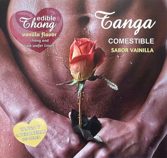 HOTFLOWERS - TANGA + 2 PEZONES OBLEA VAINILLA HOMBRE /es/pt/en/fr/it/ - Nuvica
