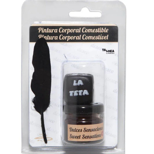 TALOKA - PINTURA CORPORAL COMESTIBLE SABOR CHOCOLATE+ DADO - Nuvica