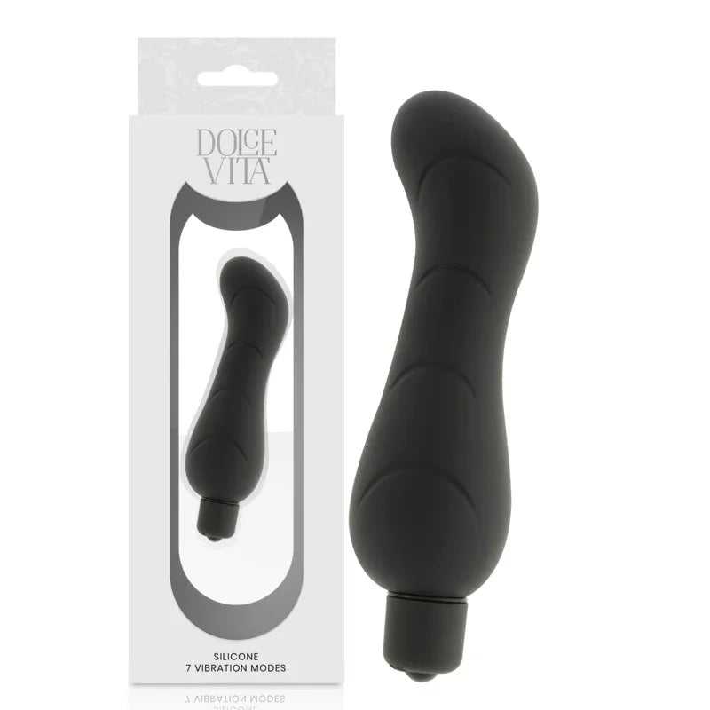 DOLCE VITA - G-SPOT VIBRADOR SILICONA NEGRO - Nuvica