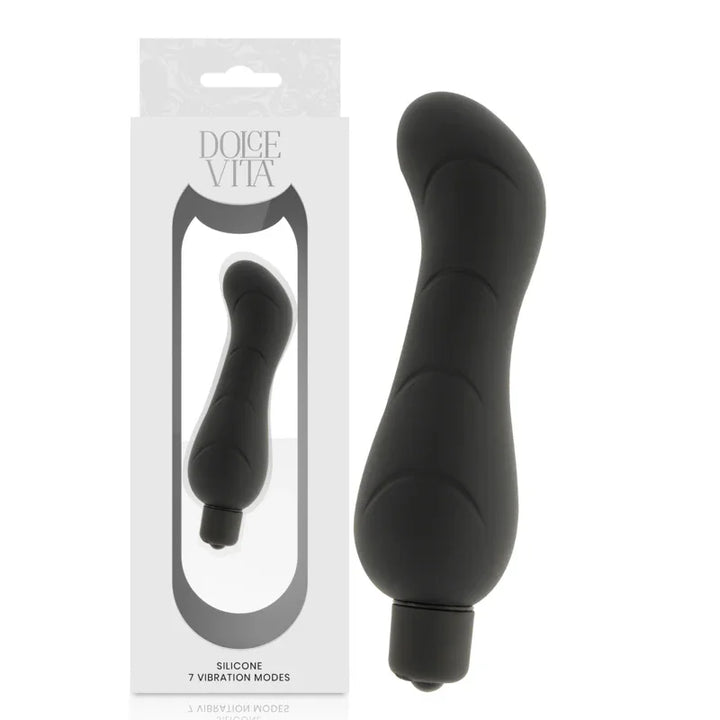 DOLCE VITA - G-SPOT VIBRADOR SILICONA NEGRO - Nuvica