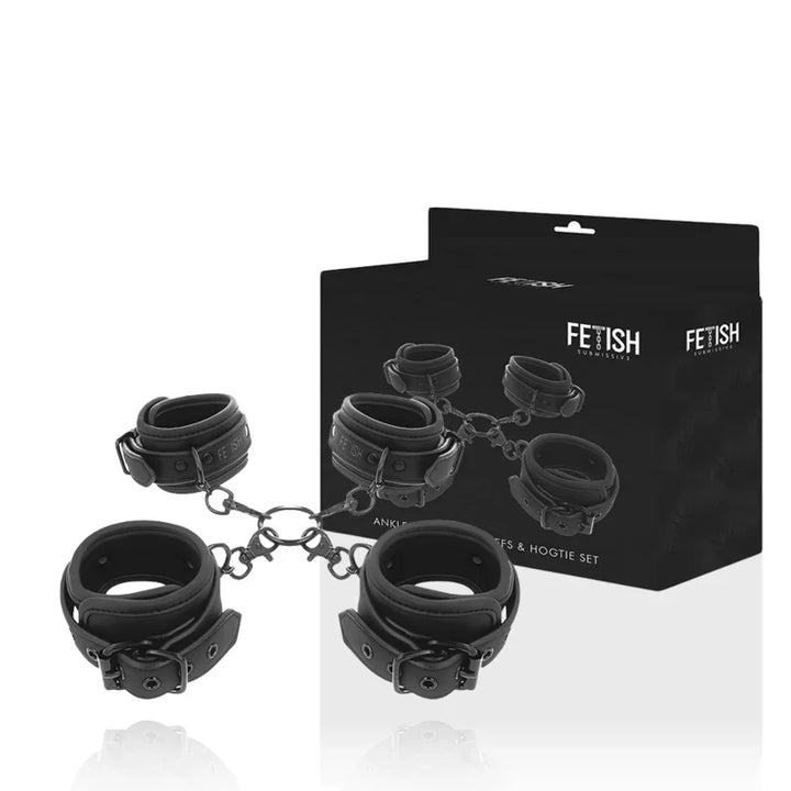 FETISH SUBMISSIVE - SET ESPOSAS MANOS Y TOBILLOS CON FORRO DE NEOPRENO - Nuvica