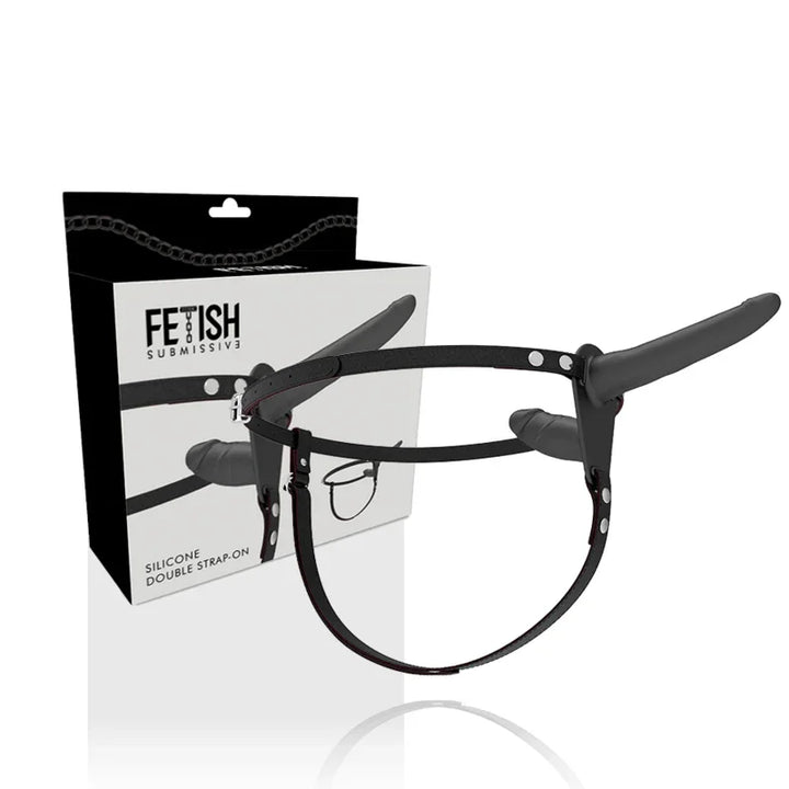 FETISH SUBMISSIVE HARNESS - DOBLE PENETRACIÓN NEGRO - Nuvica