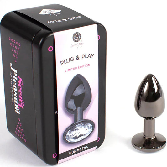 SECRETPLAY - GUNMETAL BUTT PLUG TALLA S 7 CM - Nuvica