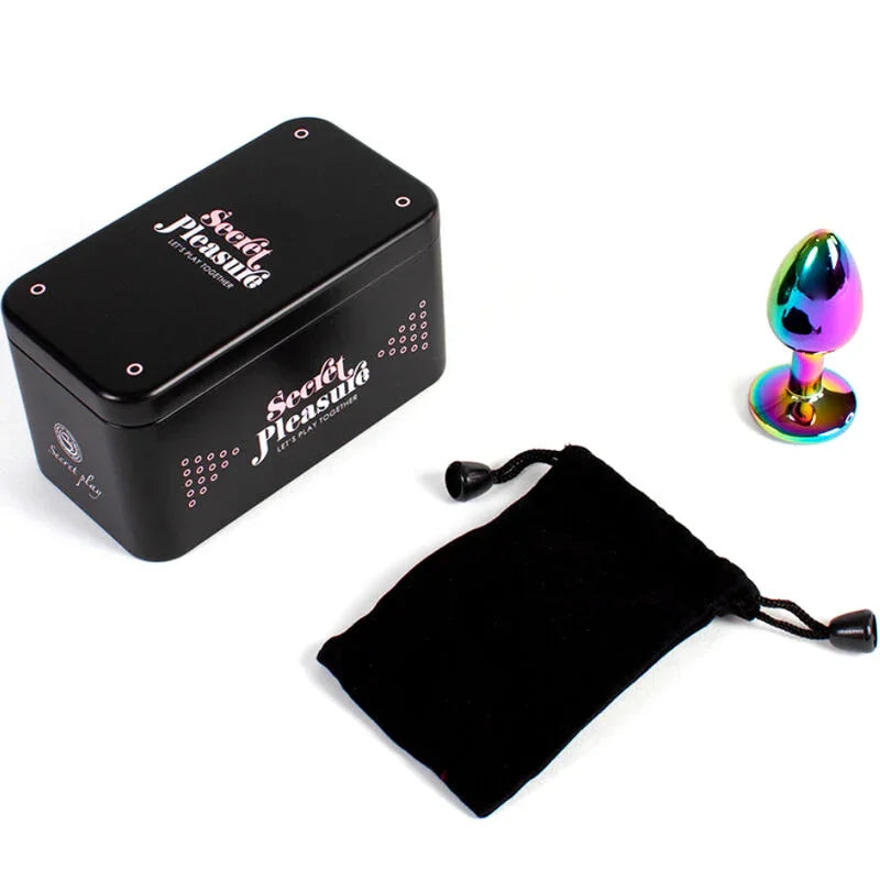 SECRETPLAY - METAL BUTT PLUG MULTICOLOR TALLA S 7 CM - Nuvica