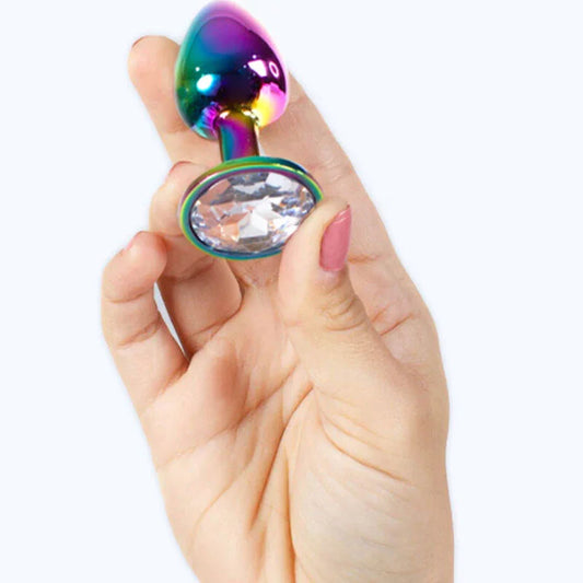 SECRETPLAY - METAL BUTT PLUG MULTICOLOR TALLA S 7 CM - Nuvica