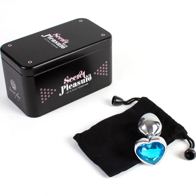 SECRETPLAY - METAL BUTT PLUG CORAZÓN AZUL TALLA S 7 CM - Nuvica
