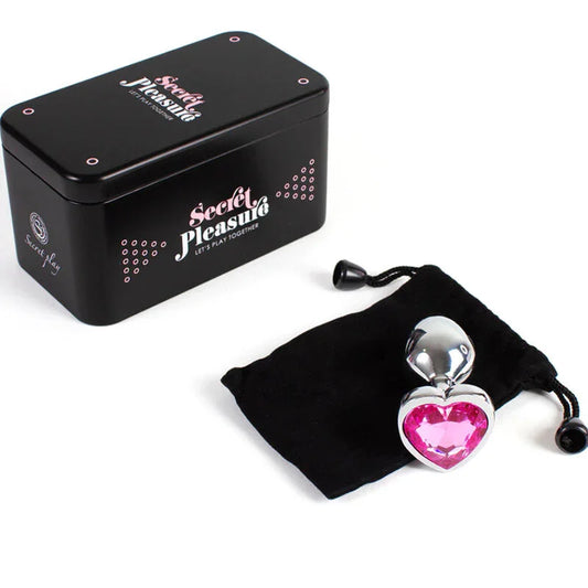 SECRETPLAY - METAL BUTT PLUG CORAZÓN FUCSIA TALLA S 7 CM - Nuvica