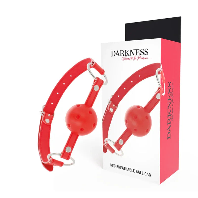 DARKNESS - MORDAZA TRANSPIRABLE ROJO - Nuvica