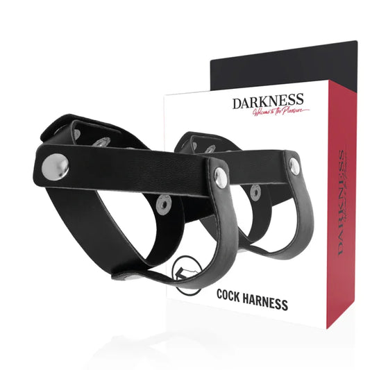DARKNESS - ANILLO DE PIEL PARA PENE Y TESTÍCULOS - Nuvica