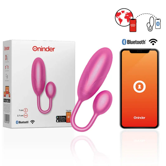 ONINDER - DENVER HUEVO VIBRADOR ROSA 7 X 2.7 CM - APP GRATUITA - Nuvica