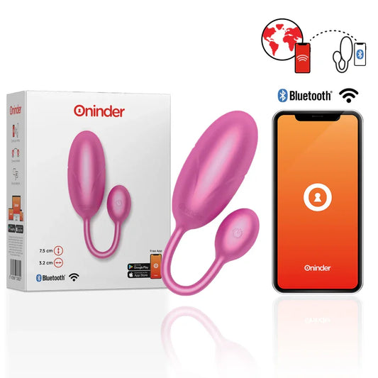 ONINDER - TOKYO HUEVO VIBRADOR ROSA 7.5 X 3.2 CM - APP GRATUITA - Nuvica