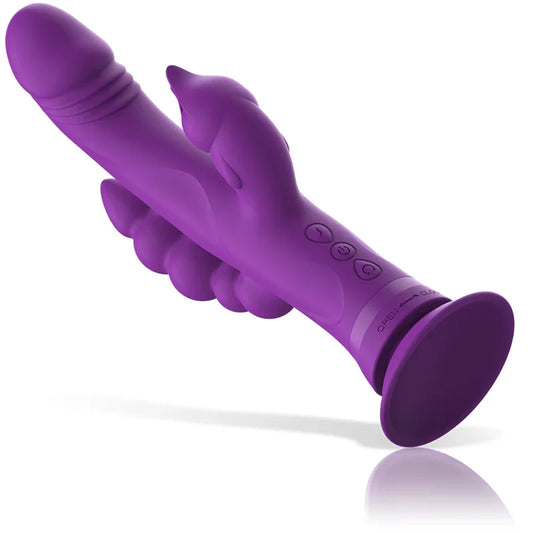 INTENSE - CASANOVA VIBRADOR RABBIT SILICONA TRIPLE MOTOR MORADO - Nuvica