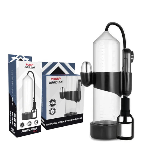 PUMP ADDICTED - BOMBA ERECCIÓN RX7 TRANSPARENTE CON VIBRADOR - Nuvica