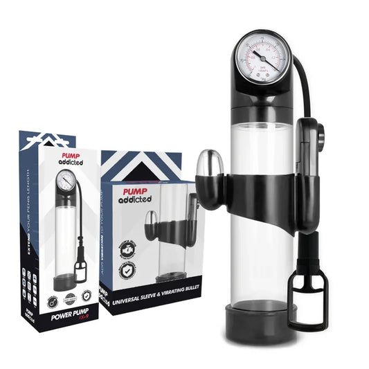 PUMP ADDICTED - BOMBA ERECCIÓN RX9 TRANSPARENTE CON VIBRADOR - Nuvica