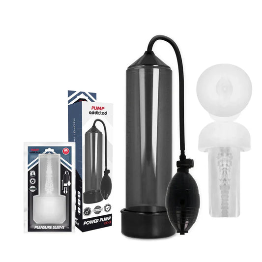 PUMP ADDICTED - RX3 BOMBA ERECCIÓN NEGRO CON MASTURBADOR - Nuvica