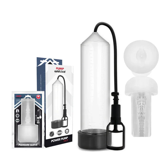 PUMP ADDICTED - BOMBA ERECCIÓN RX7 TRANSPARENTE CON MASTURBADOR - Nuvica