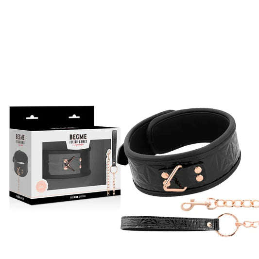 BEGME - BLACK EDITION COLLAR CUERO VEGANO CON FORRO DE NEOPRENO - Nuvica