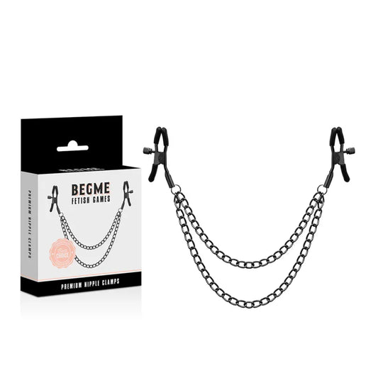 BEGME - RED EDITION PINZAS PEZONES CON CADENA - Nuvica