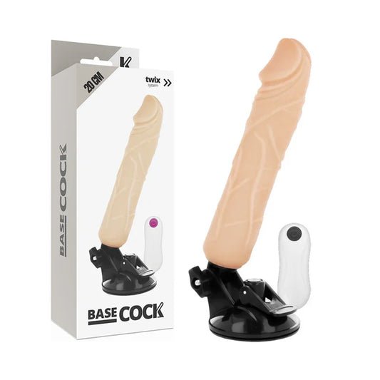 BASECOCK - VIBRADOR REALÍSTICO CONTROL REMOTO NATURAL 20 CM -O- 4 CM - Nuvica