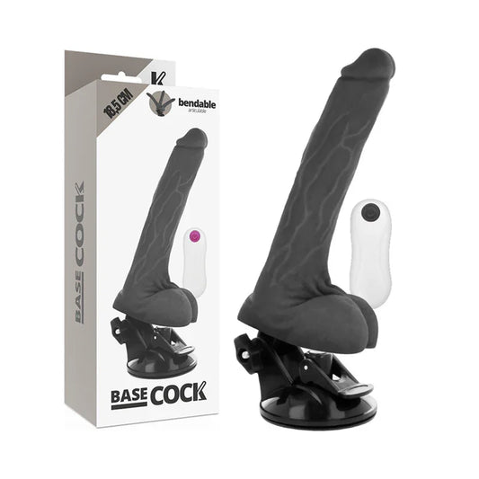 BASECOCK - VIBRADOR REALÍSTICO ARTICULABLE CONTROL REMOTO NATURAL 18.5 CM -O- 4 CM - Nuvica