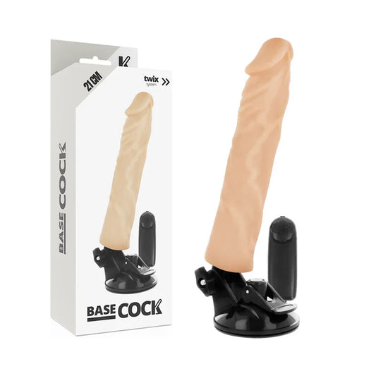 BASECOCK - VIBRADOR REALÍSTICO CONTROL REMOTO NATURAL 21 CM -O- 4 CM - Nuvica