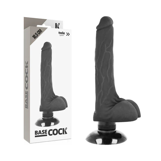 BASECOCK - VIBRADOR REALÍSTICO 2-1 NATURAL 18.5 CM -O- 4 CM - Nuvica