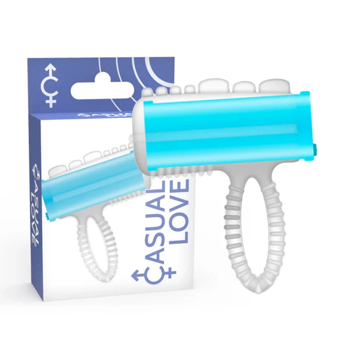CASUAL LOVE - RING TONGUE VIBRATING AZUL - Nuvica