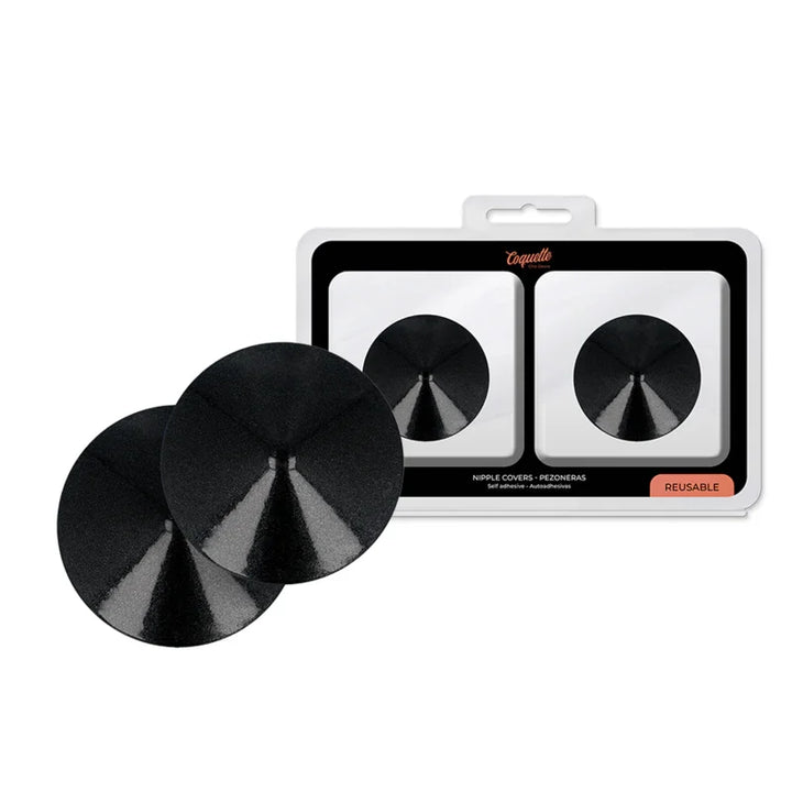 COQUETTE CHIC DESIRE - CUBRE PEZONES METAL CIRCULOS NEGROS - Nuvica
