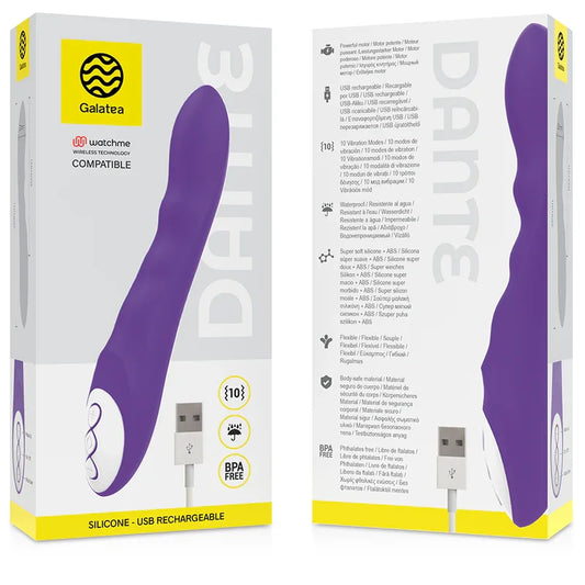 GALATEA - DANTE VIBRADOR LILA COMPATIBLE CON WATCHME WIRELESS TECHNOLOGY - Nuvica