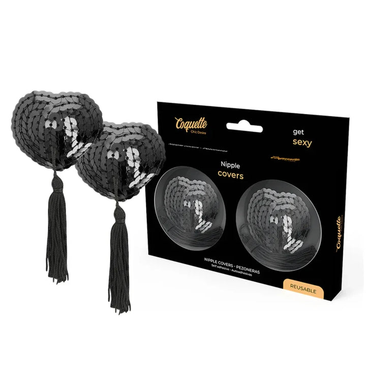COQUETTE CHIC DESIRE - CUBRE PEZONES NEGRO LENTEJUELAS - Nuvica