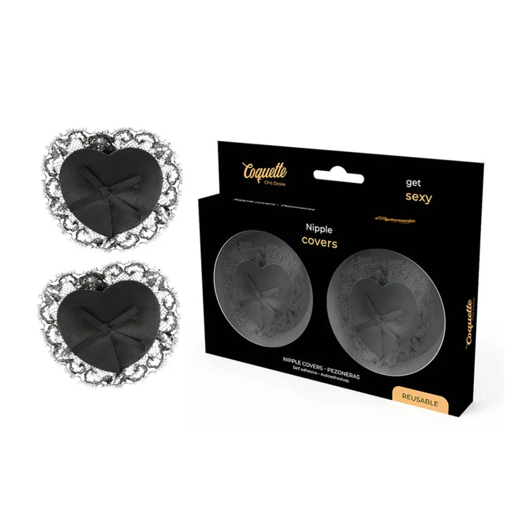 COQUETTE CHIC DESIRE - CUBRE PEZONES LACE NEGRO - Nuvica
