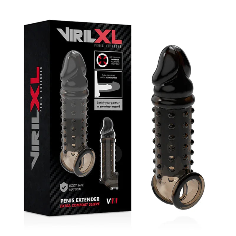 VIRILXL - EXTENSION Y FUNDA DE PENE V11 NEGRO - Nuvica