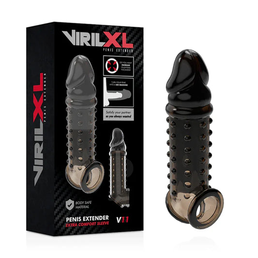 VIRILXL - EXTENSION Y FUNDA DE PENE V11 NEGRO - Nuvica