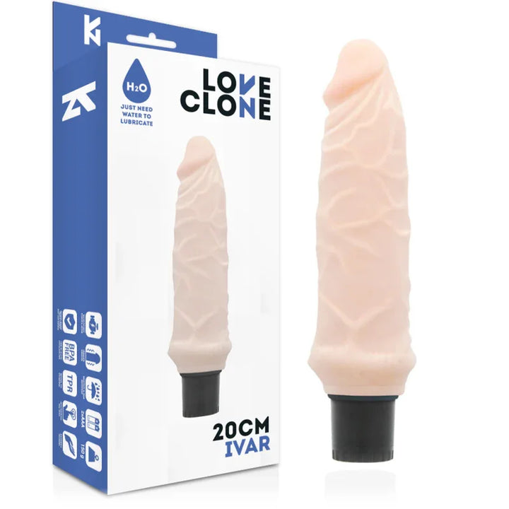 LOVECLONE - IVAR VIBRADOR REALÍSTICO SELF LUBRICATION 20 CM -O- 3.7 CM - Nuvica