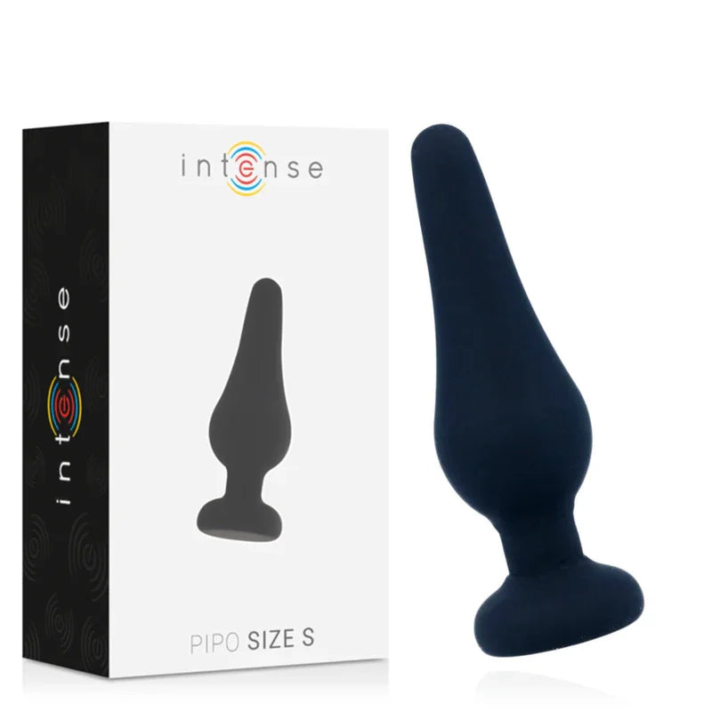 INTENSE - ANAL PLUG PIPO S SILICONE NEGRO 9.8 CM - Nuvica