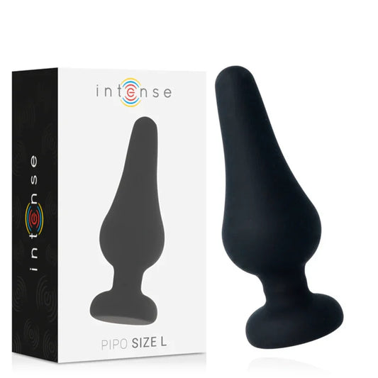 INTENSE - ANAL PLUG PIPO L SILICONE NEGRO 13 CM - Nuvica