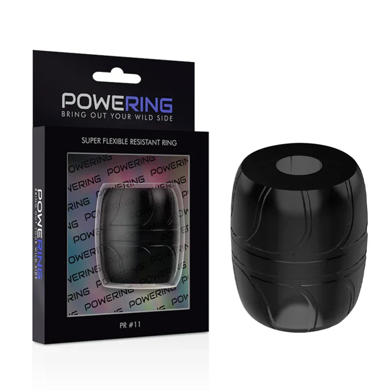 POWERING - SUPER FLEXIBLE Y RESISTENTE ANILLO PENE 5 CM PR11 NEGRO - Nuvica