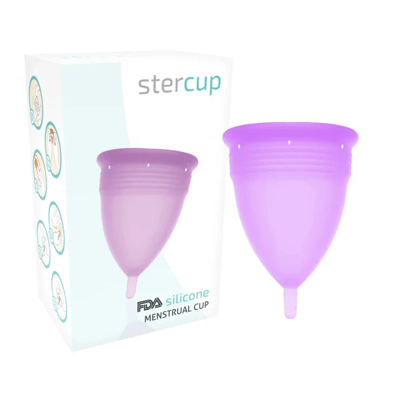 STERCUP - COPA MENSTRUAL FDA SILICONA LILA - TALLA L - Nuvica