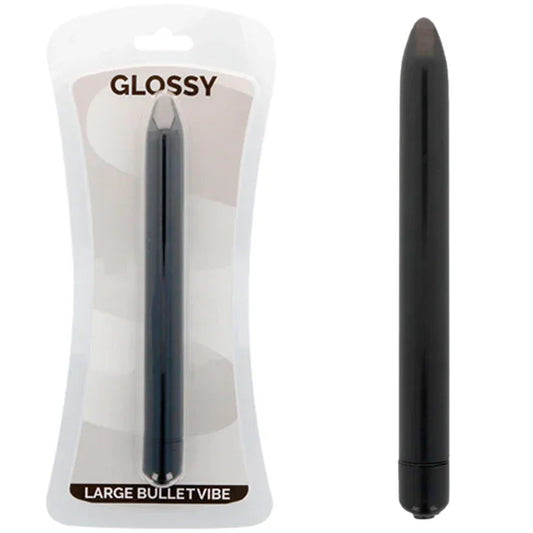 GLOSSY - SLIM VIBRADOR NEGRO - Nuvica
