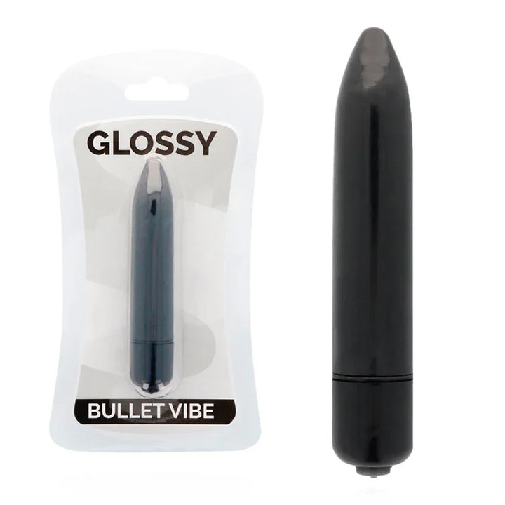 GLOSSY - THIN VIBRADOR NEGRO - Nuvica