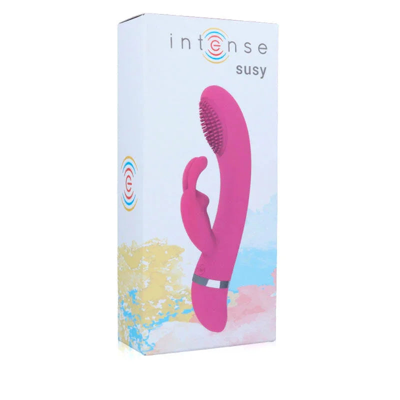 INTENSE - SUSY VIBRADOR OSCILANTE SILICON RABBIT ROSA - Nuvica