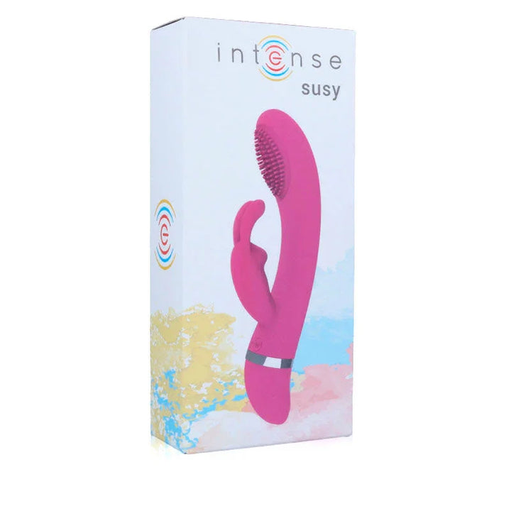 INTENSE - SUSY VIBRADOR OSCILANTE SILICON RABBIT ROSA - Nuvica