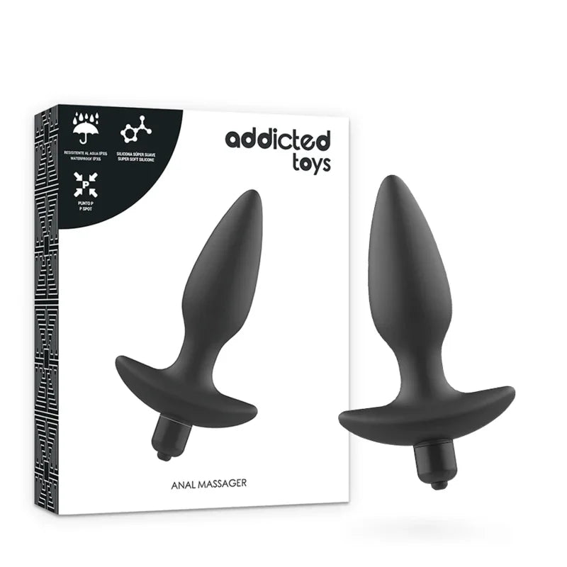 ADDICTED TOYS - MASAJEADOR PLUG ANAL CON VIBRACIÓN NEGRO - Nuvica