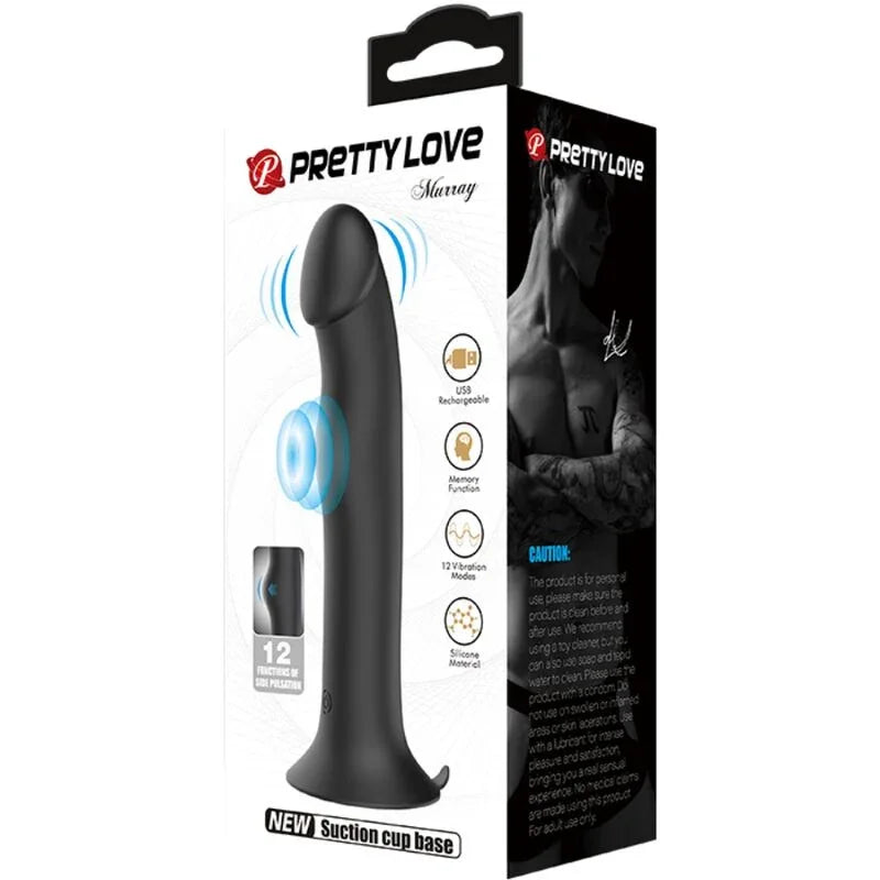 PRETTY LOVE - MURRAY VIBRADOR Y ONDAS ESTIMULADORAS DE CLÍTORIS NEGRO - Nuvica