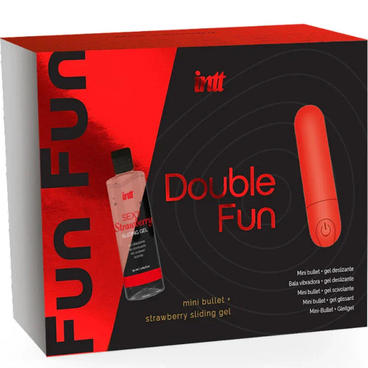 INTT RELEASES - DOUBLE FUN KIT CON BALA VIBRADORA Y GEL DE MASAJE FRESA - Nuvica