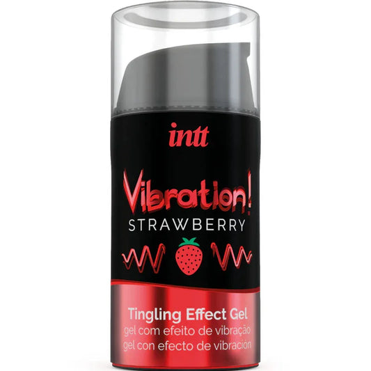 INTT - POTENTE ESTIMULANTE ÍNTIMO GEL VIBRADOR LIQUIDO FRESA 15 ML - Nuvica