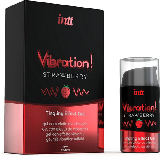 INTT - POTENTE ESTIMULANTE ÍNTIMO GEL VIBRADOR LIQUIDO FRESA 15 ML - Nuvica