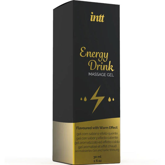 INTT MASSAGE & ORAL SEX - GEL DE MASAJE CON SABOR A BEBIDA ENERGETÍCA Y EFECTO CALOR - Nuvica