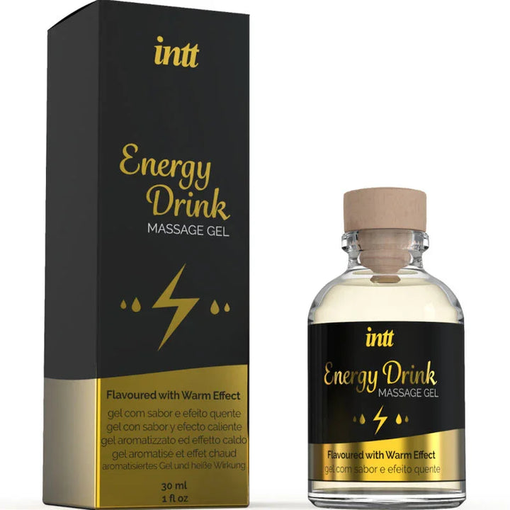 INTT MASSAGE & ORAL SEX - GEL DE MASAJE CON SABOR A BEBIDA ENERGETÍCA Y EFECTO CALOR - Nuvica