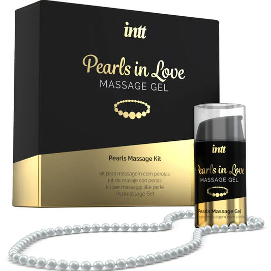 INTT MASSAGE & ORAL SEX - PEARLS IN LOVE CON COLLAR DE PERLAS Y GEL DE SILICONA - Nuvica